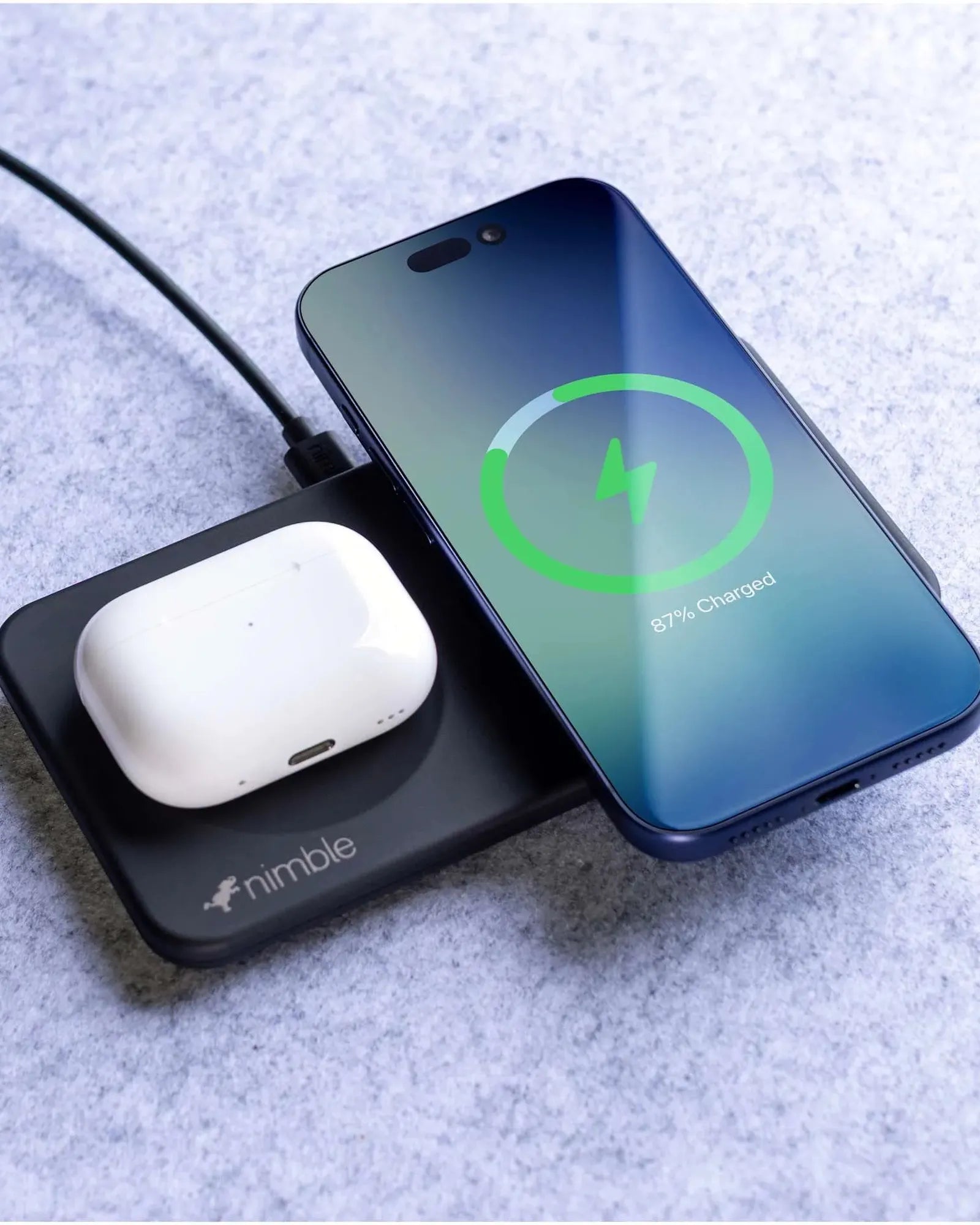 Custom recycled aluminum 25W wireless charging stand - 18