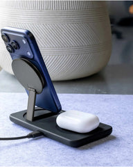 Custom recycled aluminum 25W wireless charging stand - 12
