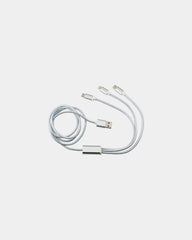 Custom 3-in-1 charging cable 47-inch fast charge - Silver (Sl)