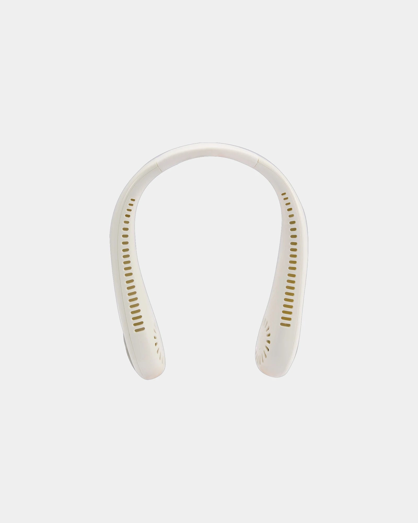Custom wireless neck fan with silicone comfort fit - White (Wh)