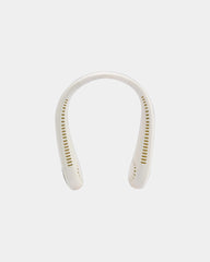 Custom wireless neck fan with silicone comfort fit - White (Wh)