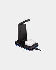 Branded 3-in-1 Qi wireless charging stand with clock - 3