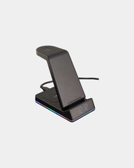 Branded 3-in-1 Qi wireless charging stand with clock - 2