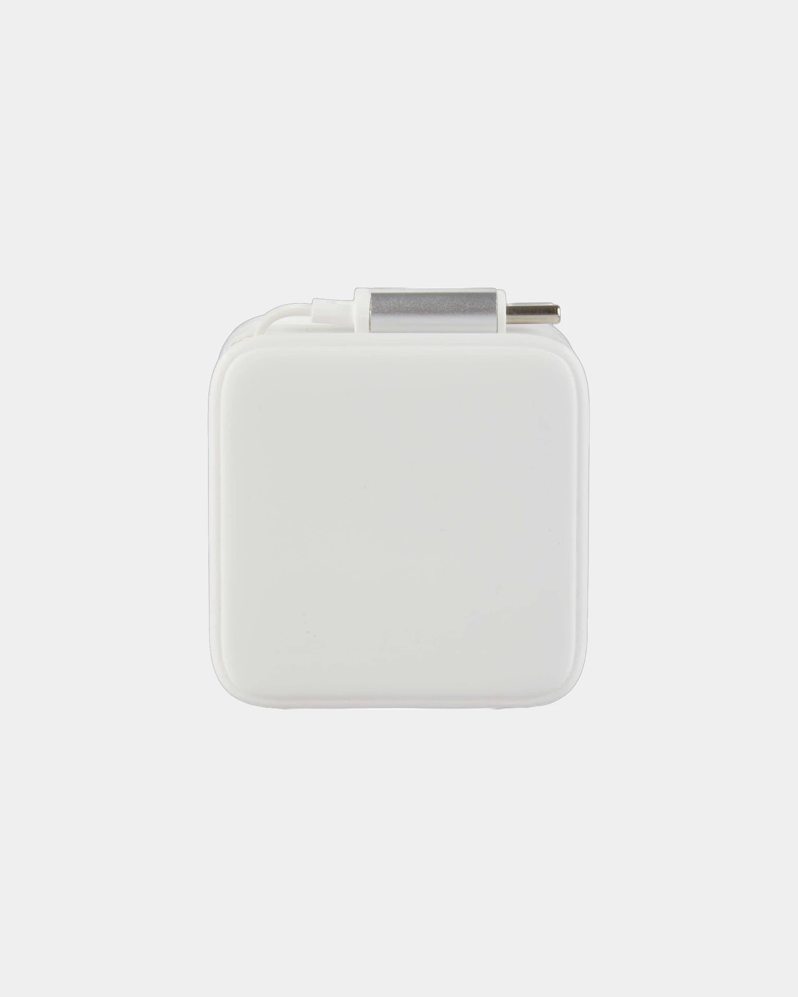 Custom 20W wall charger with retractable cable - White (Wh)