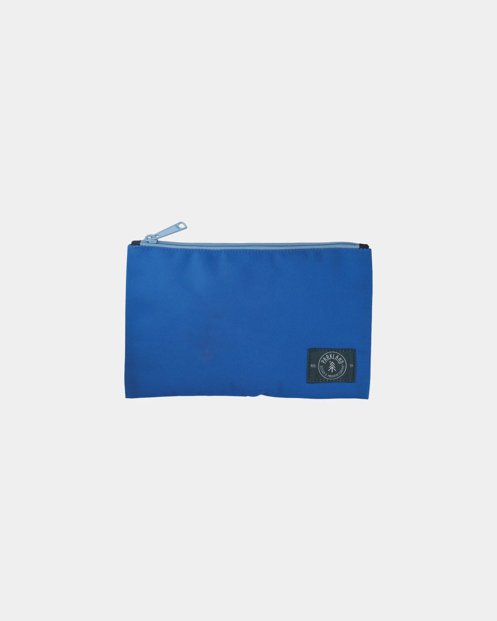 Custom recycled polyester travel pouch 6" x 9.5" - Blue Bird (Blbd)
