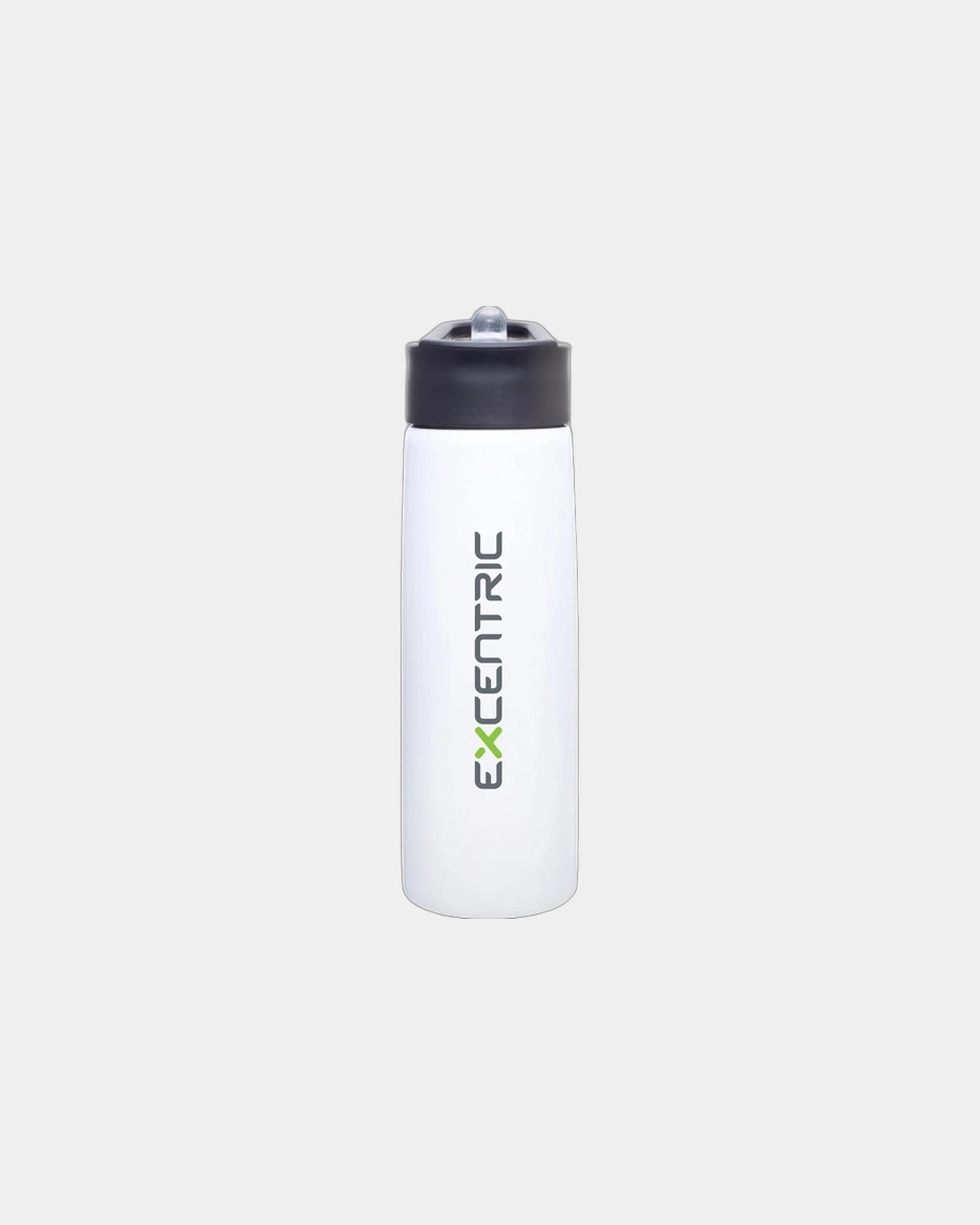 Custom stainless steel 24-oz water bottle with straw - White
