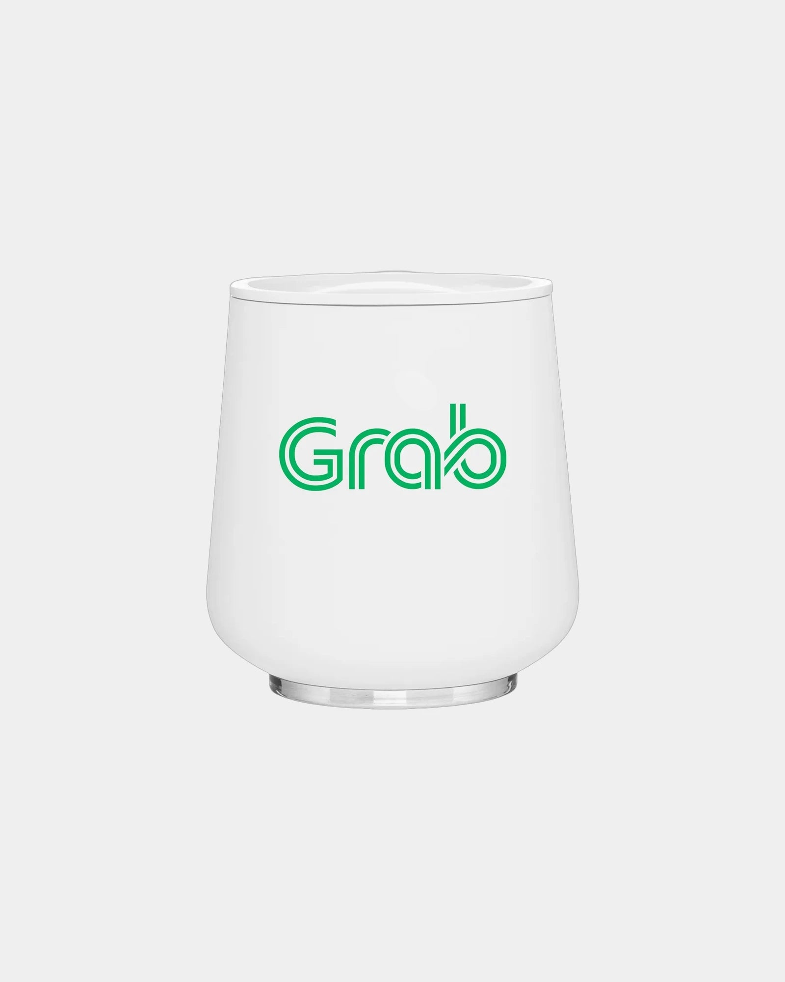 Custom insulated stainless steel wine tumbler 12 oz - White