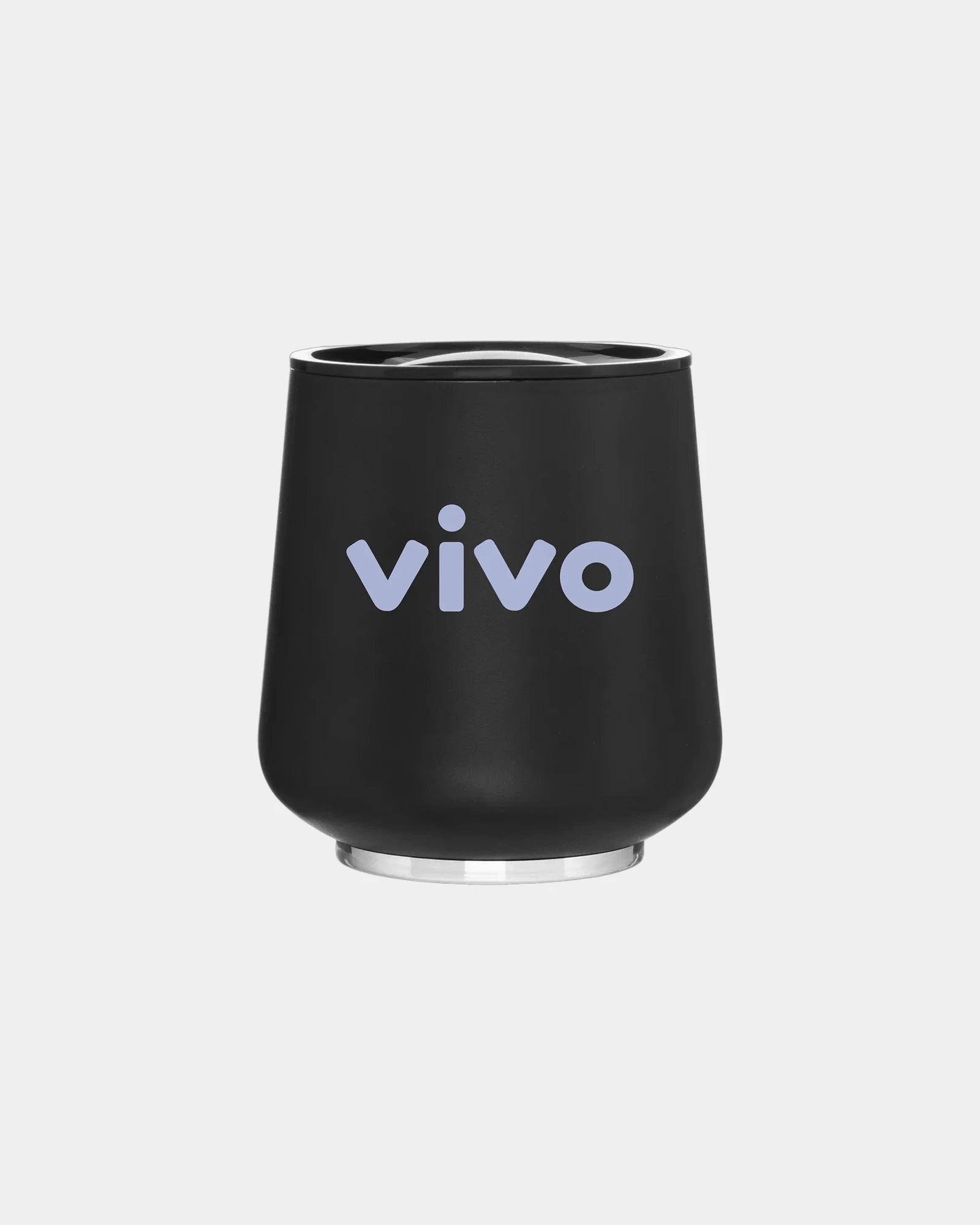 Custom insulated stainless steel wine tumbler 12 oz - Black