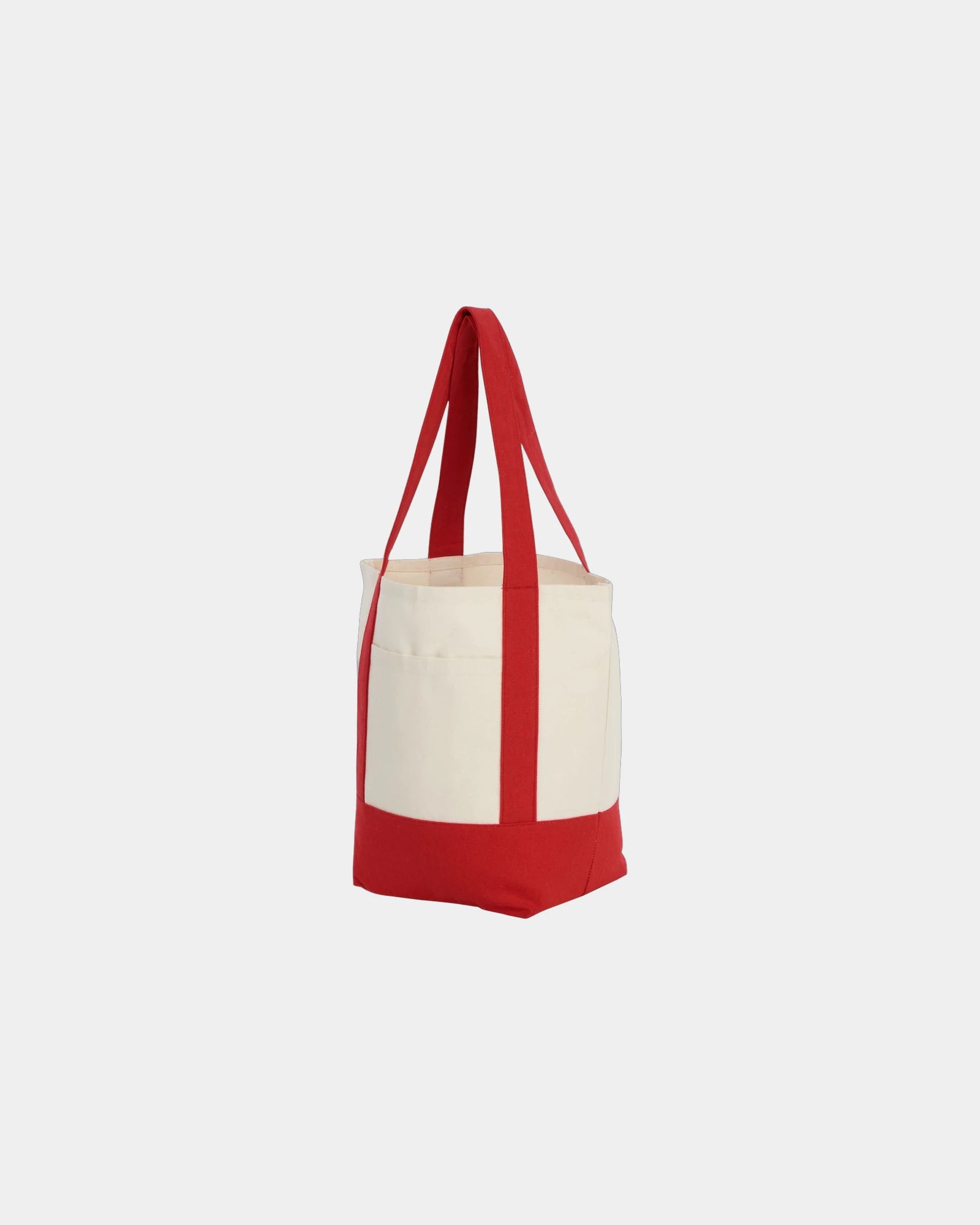 Custom recycled cotton canvas mini tote bag 6x11x13 - 11