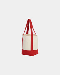 Custom recycled cotton canvas mini tote bag 6x11x13 - 11