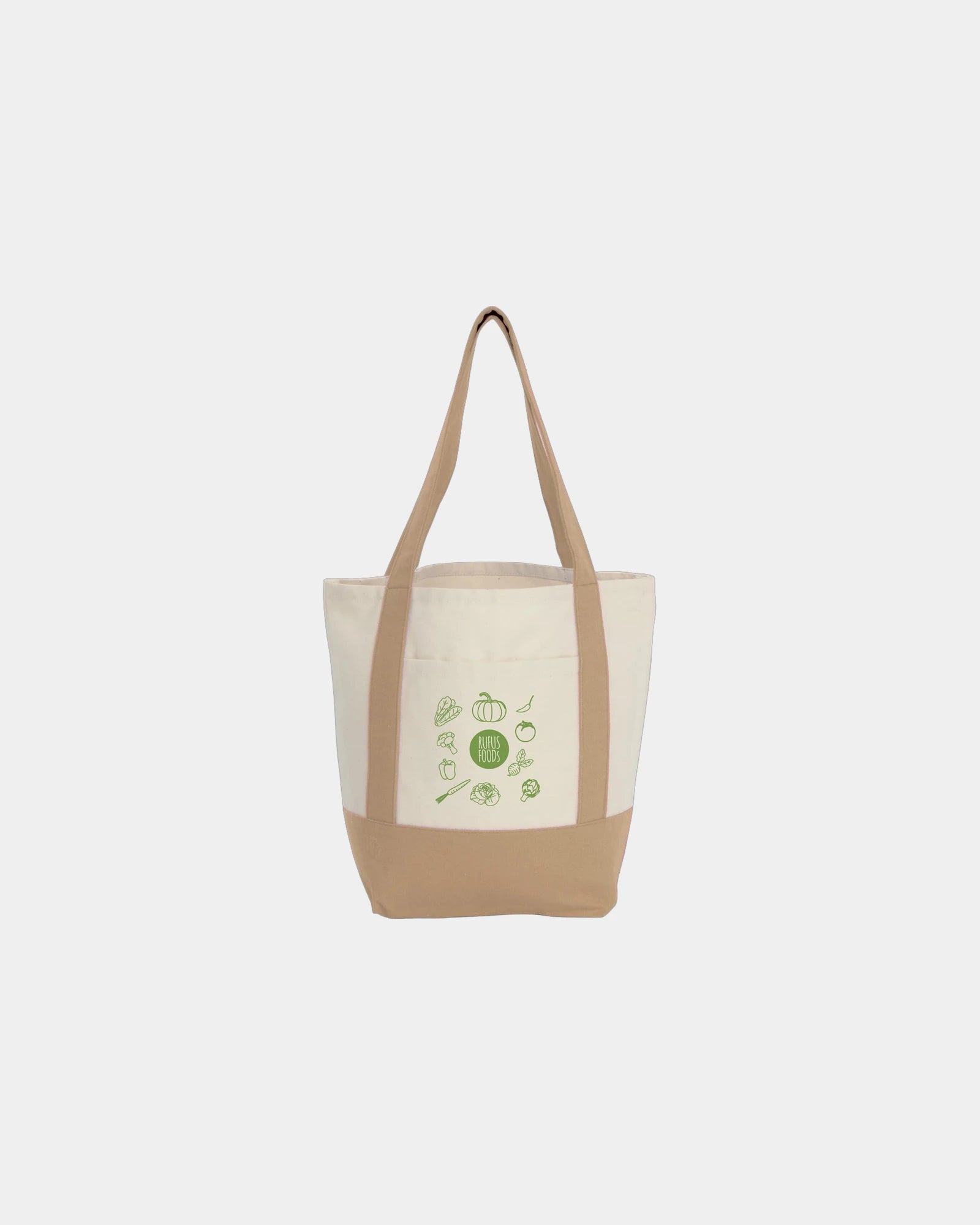 Custom recycled cotton canvas mini tote bag 6x11x13 - 30