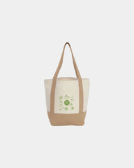 Custom recycled cotton canvas mini tote bag 6x11x13 - 30