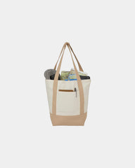 Custom recycled cotton canvas mini tote bag 6x11x13 - 25