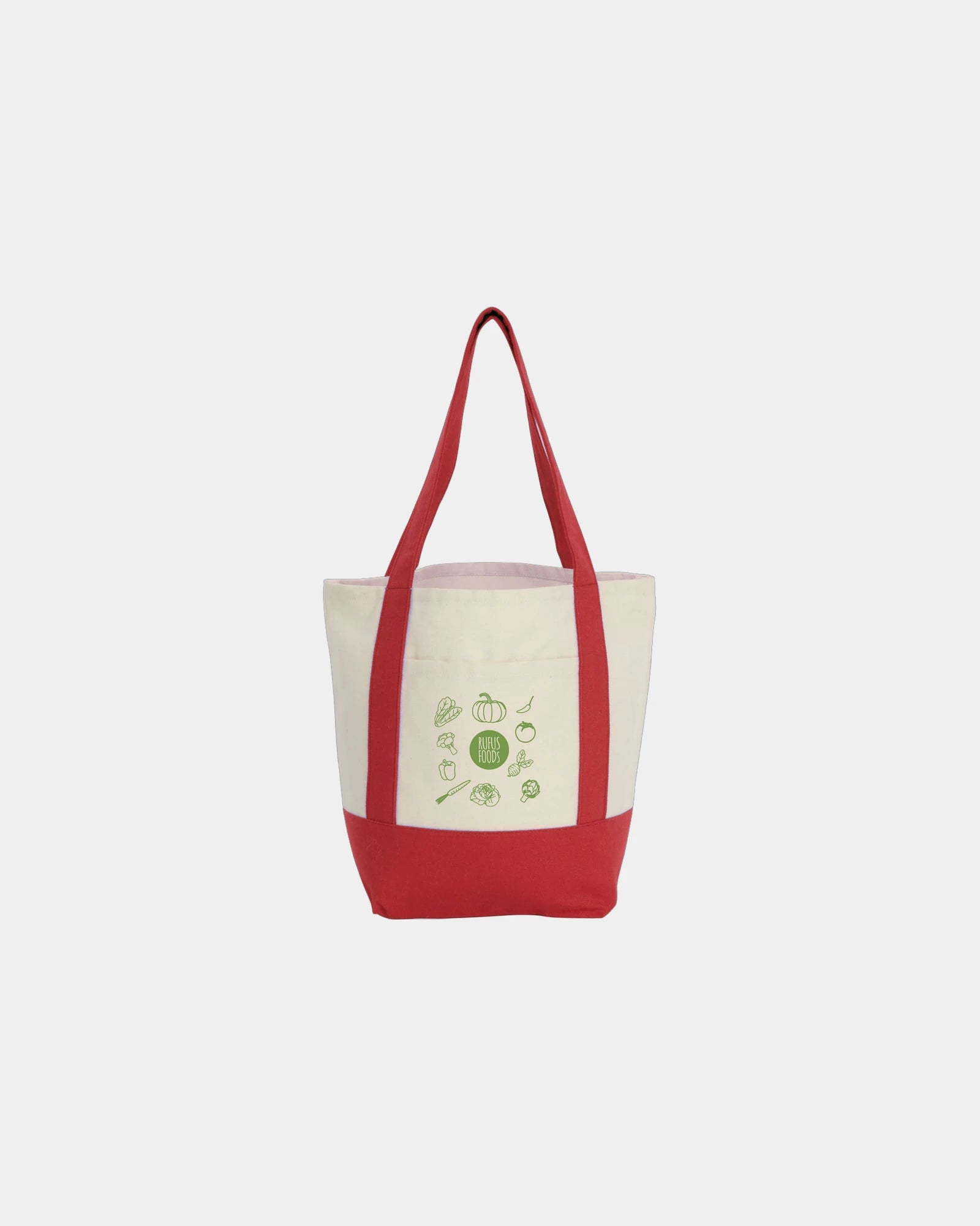 Custom recycled cotton canvas mini tote bag 6x11x13 - 14
