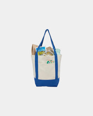 Custom recycled cotton canvas mini tote bag 6x11x13 - 15