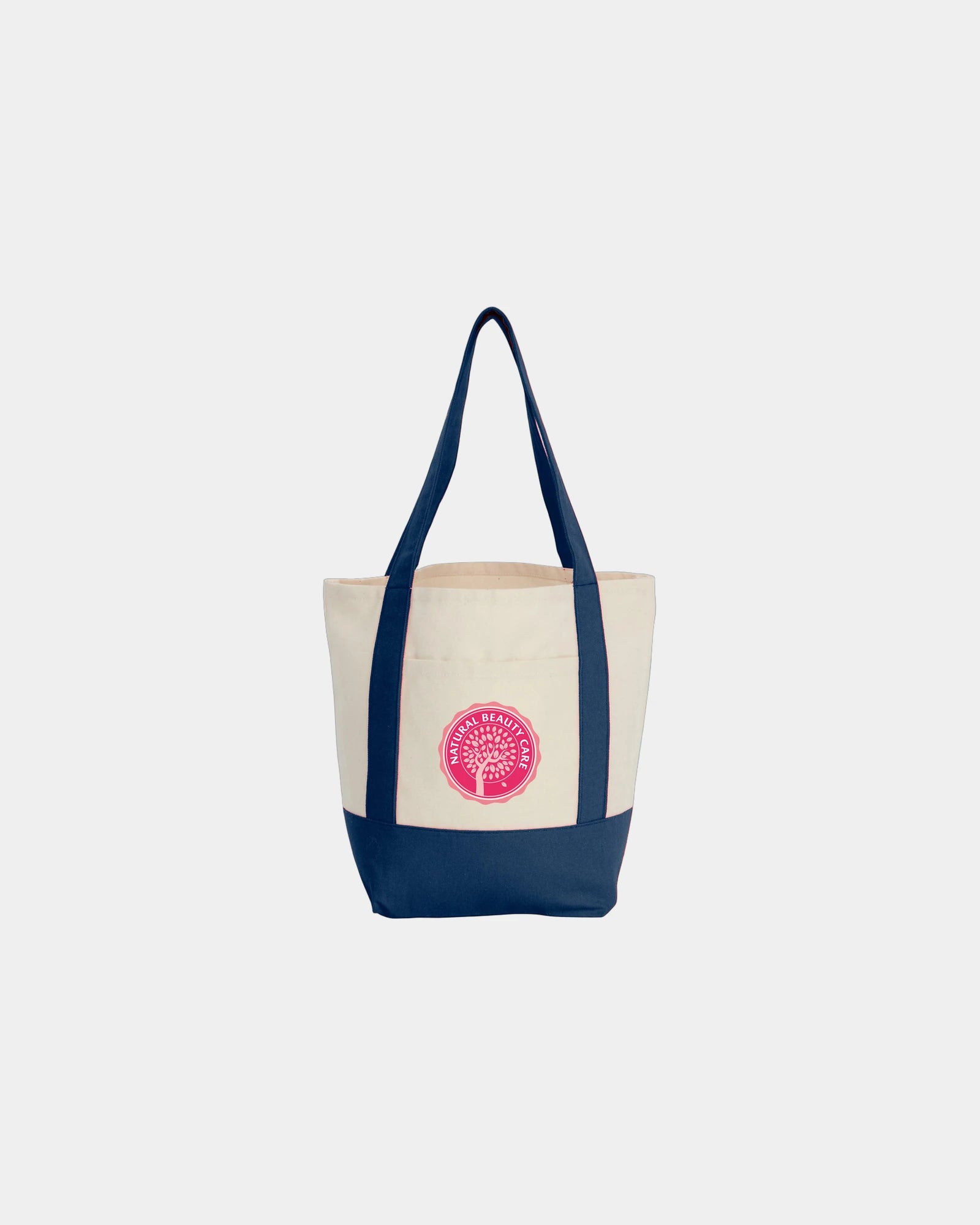Custom recycled cotton canvas mini tote bag 6x11x13 - 9