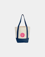 Custom recycled cotton canvas mini tote bag 6x11x13 - 9