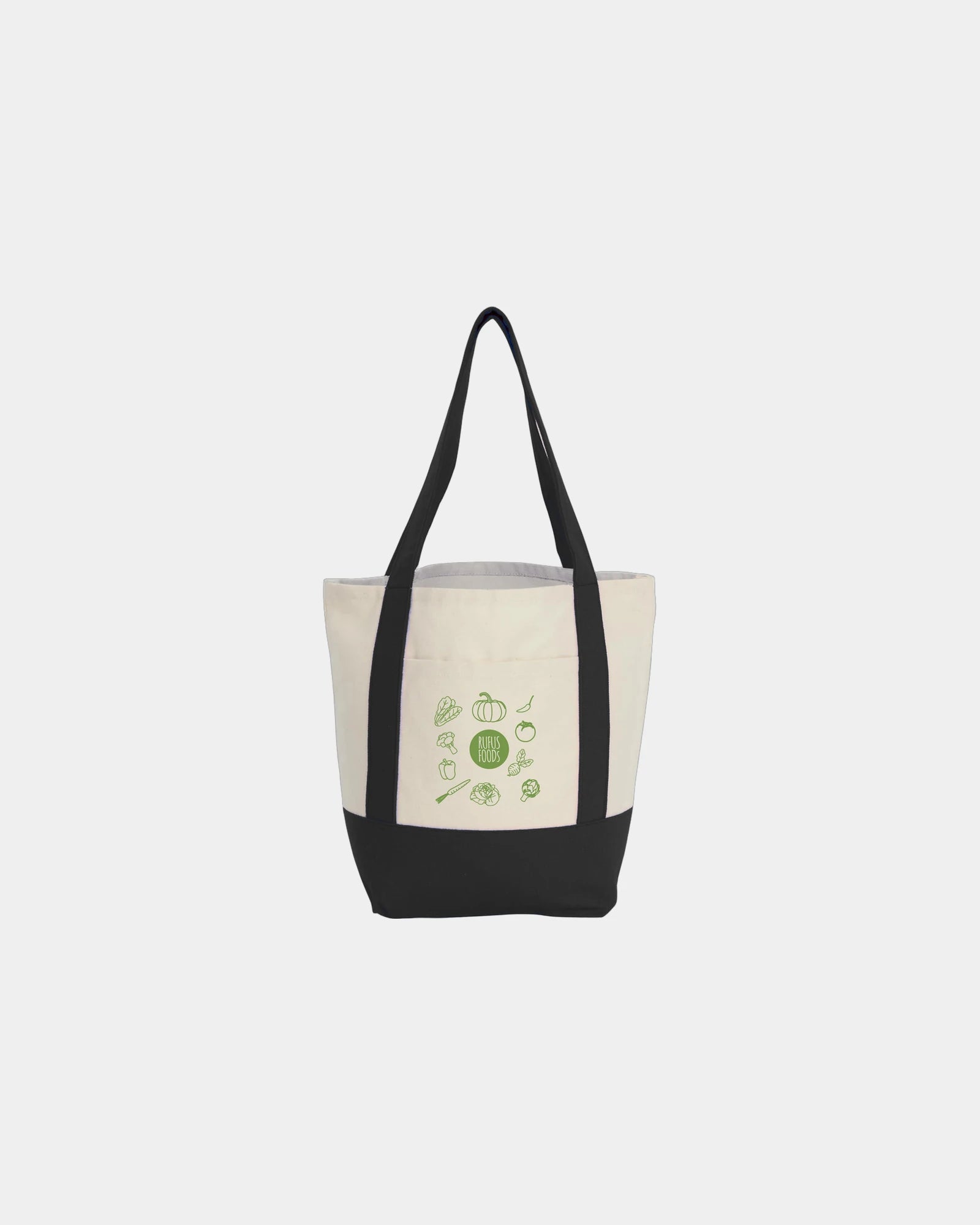 Custom recycled cotton canvas mini tote bag 6x11x13 - 5