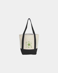 Custom recycled cotton canvas mini tote bag 6x11x13 - 5