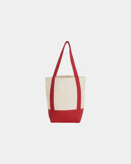 Custom recycled cotton canvas mini tote bag 6x11x13 - 13