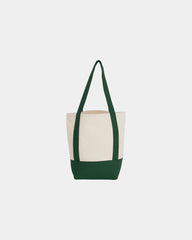 Custom recycled cotton canvas mini tote bag 6x11x13 - 23