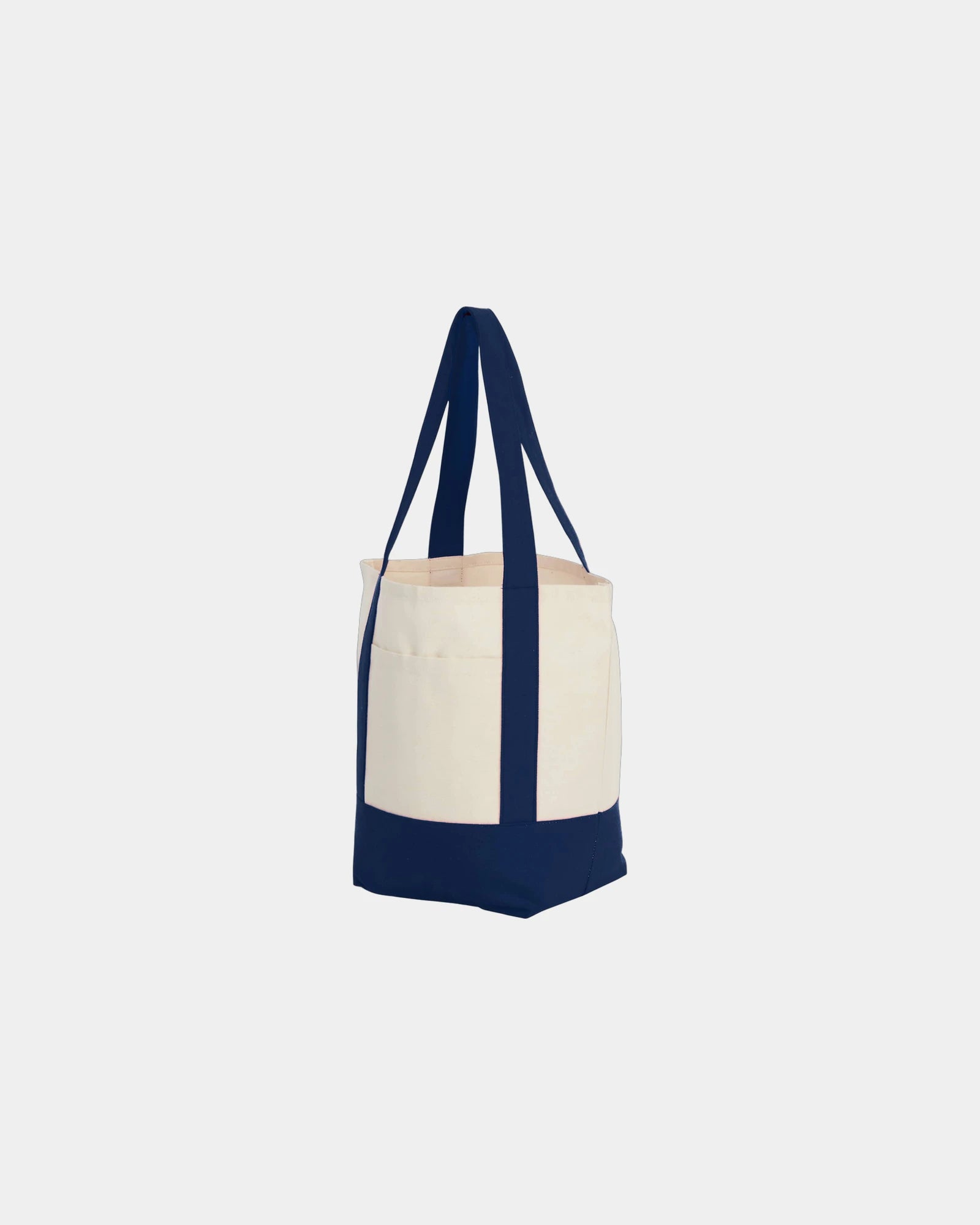 Custom recycled cotton canvas mini tote bag 6x11x13 - 7