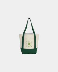 Custom recycled cotton canvas mini tote bag 6x11x13 - 24