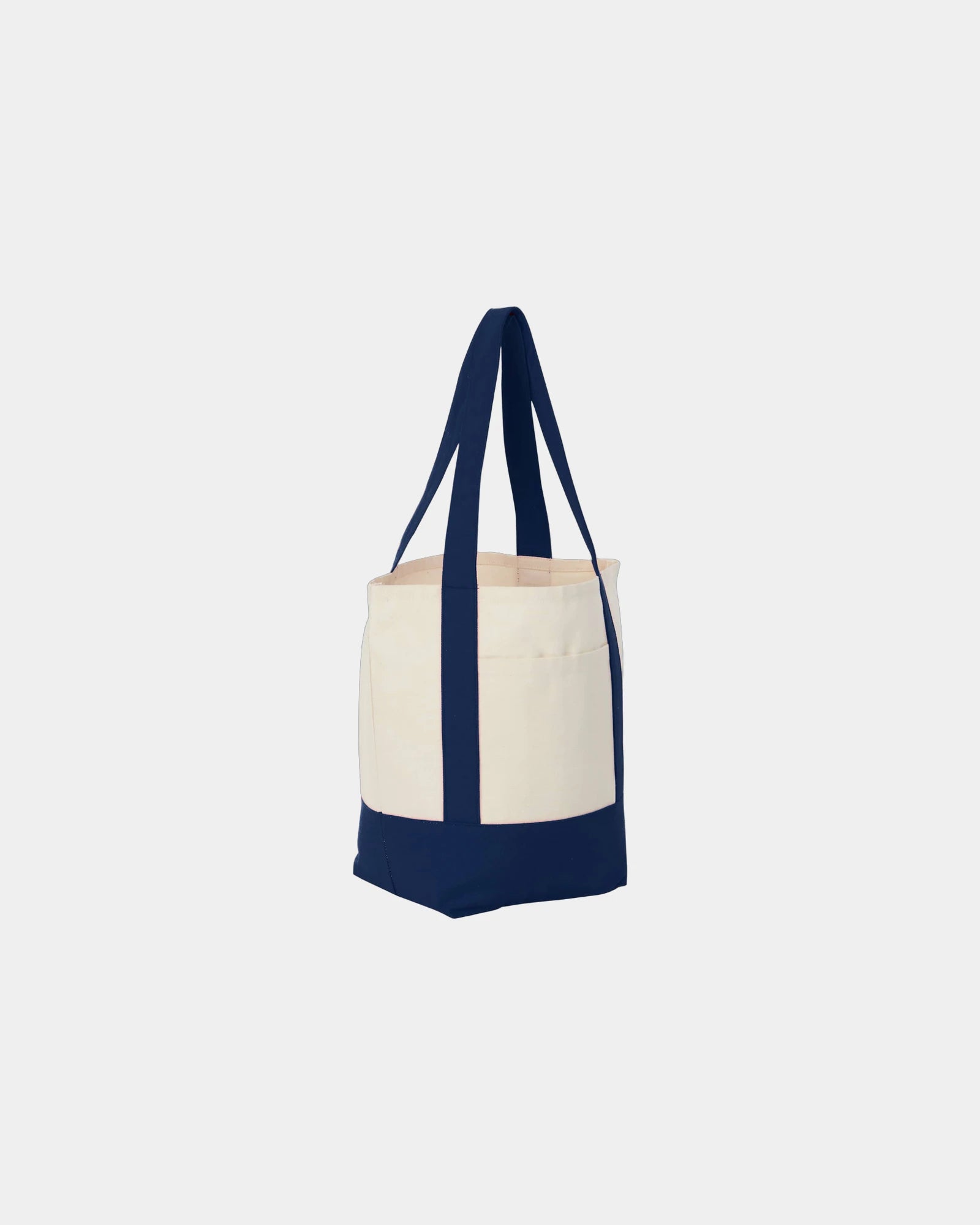 Custom recycled cotton canvas mini tote bag 6x11x13 - 8
