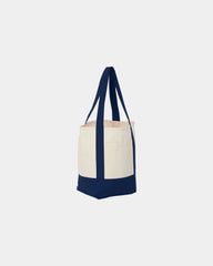Custom recycled cotton canvas mini tote bag 6x11x13 - 8