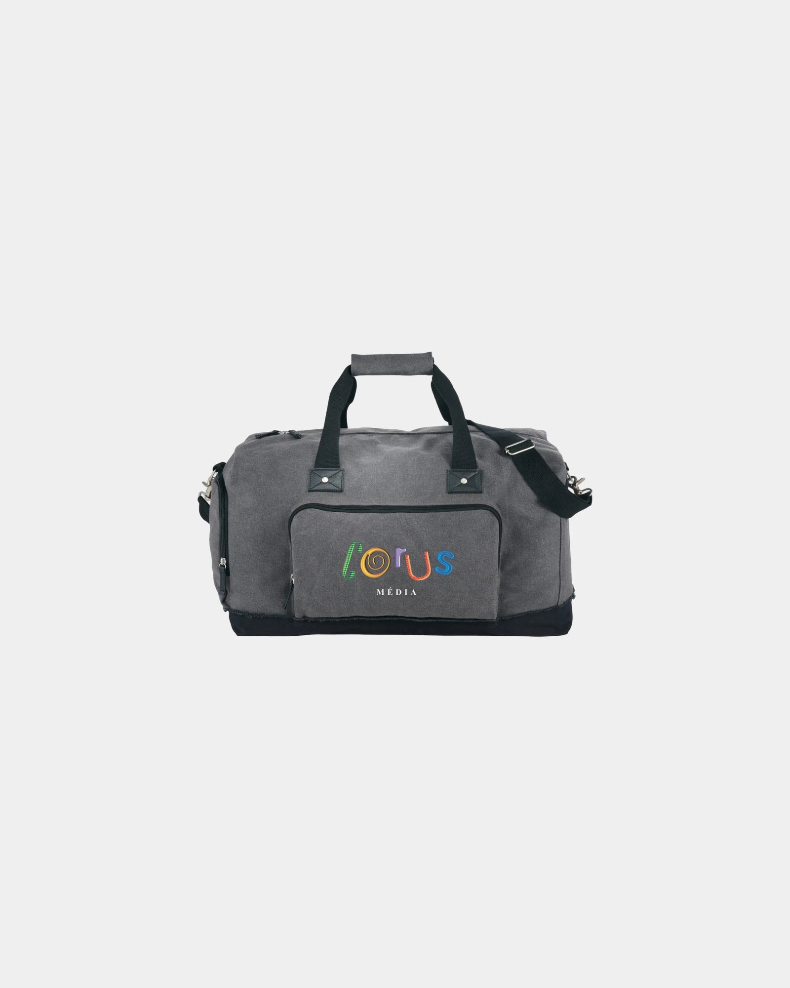 Custom canvas 21" weekender duffel bag with shoe pocket - 6