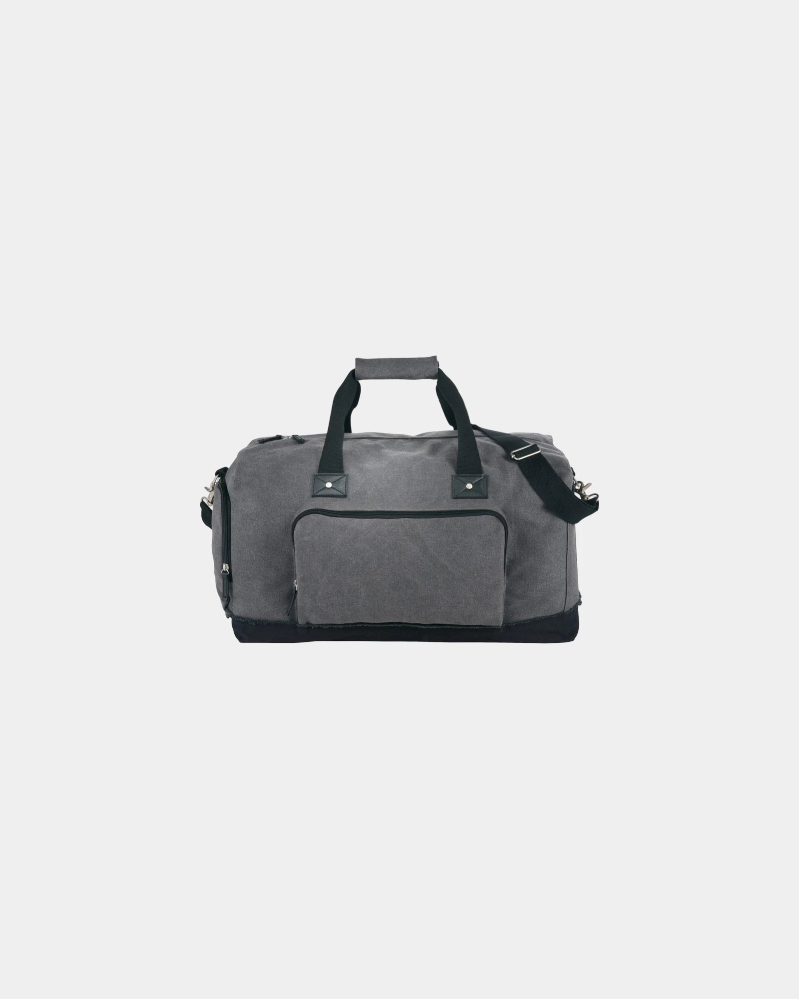 Custom canvas 21" weekender duffel bag with shoe pocket - Gray (Gy)