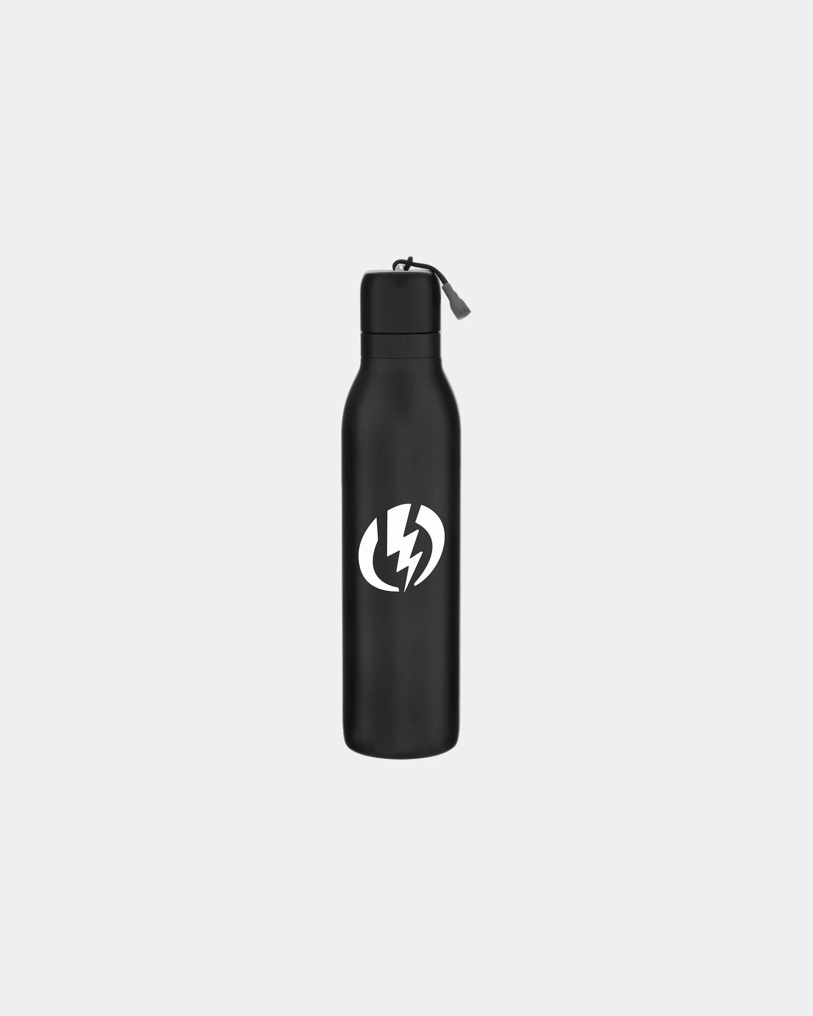 Custom insulated 24 oz steel water bottle with handle - Very Very Dark
