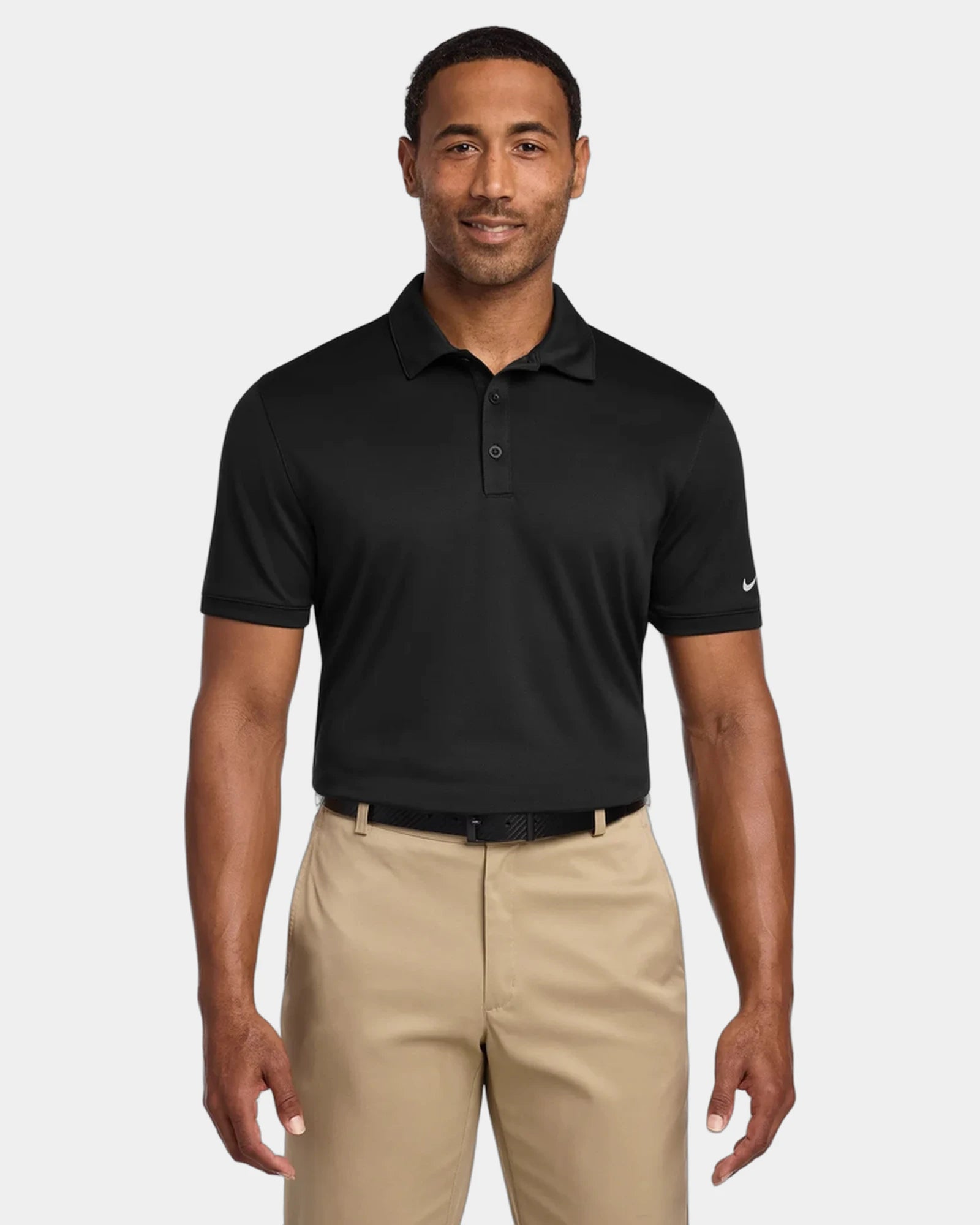 Custom polyester polo Nike Dri-FIT Players Modern Fit - Black