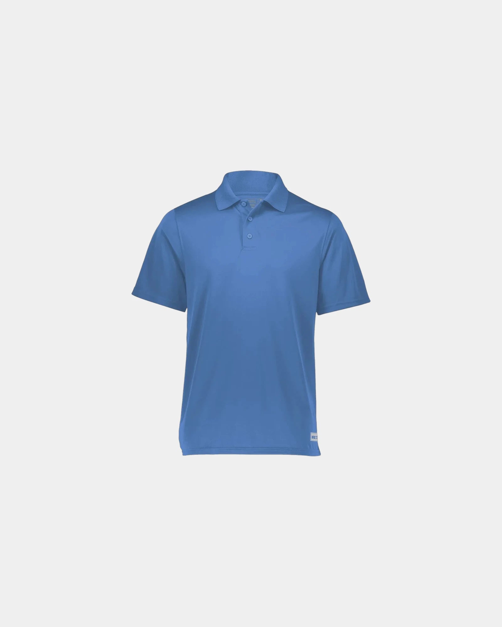 Custom moisture-wicking Russell Athletic Essential Polo - Collegiate Blue