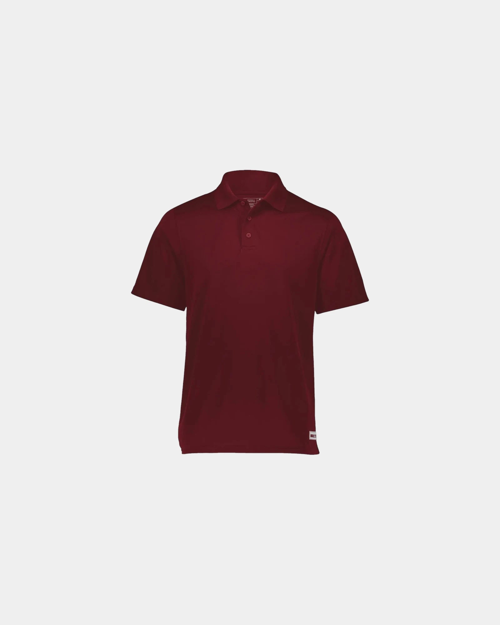 Custom moisture-wicking Russell Athletic Essential Polo - Cardinal