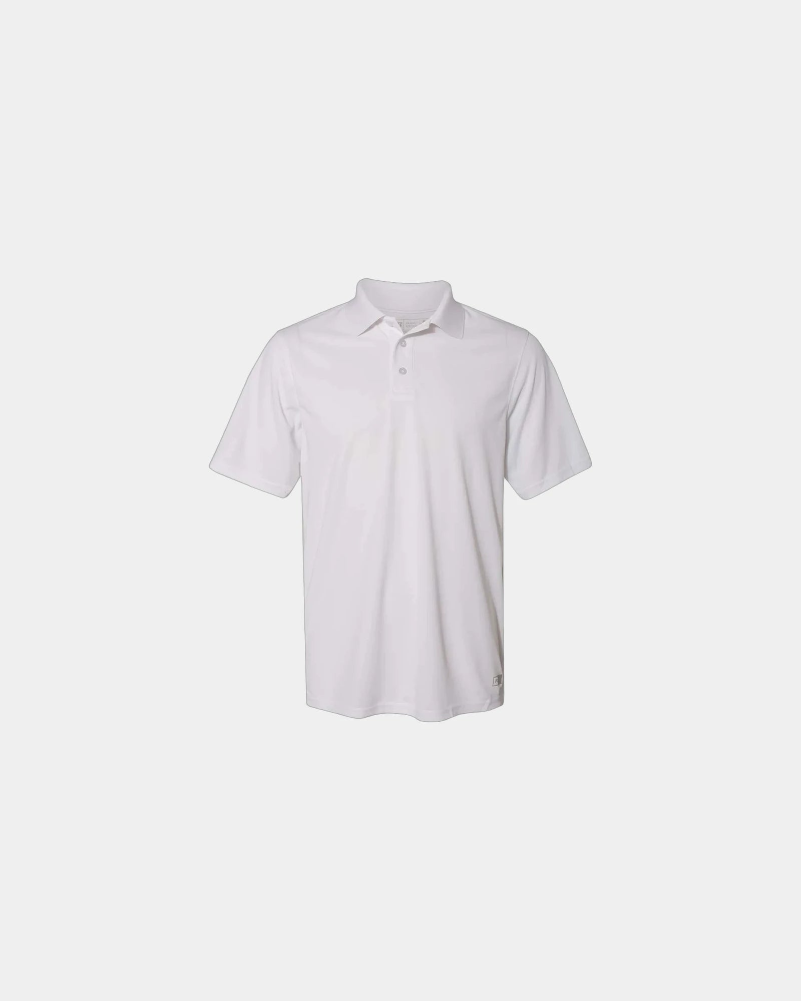 Custom moisture-wicking Russell Athletic Essential Polo - White
