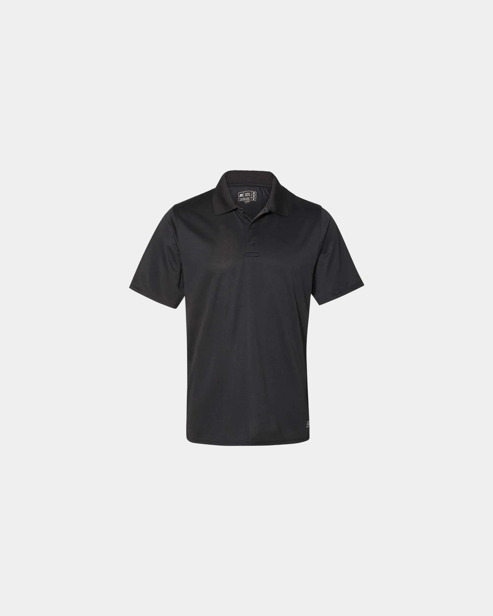 Custom moisture-wicking Russell Athletic Essential Polo - Black