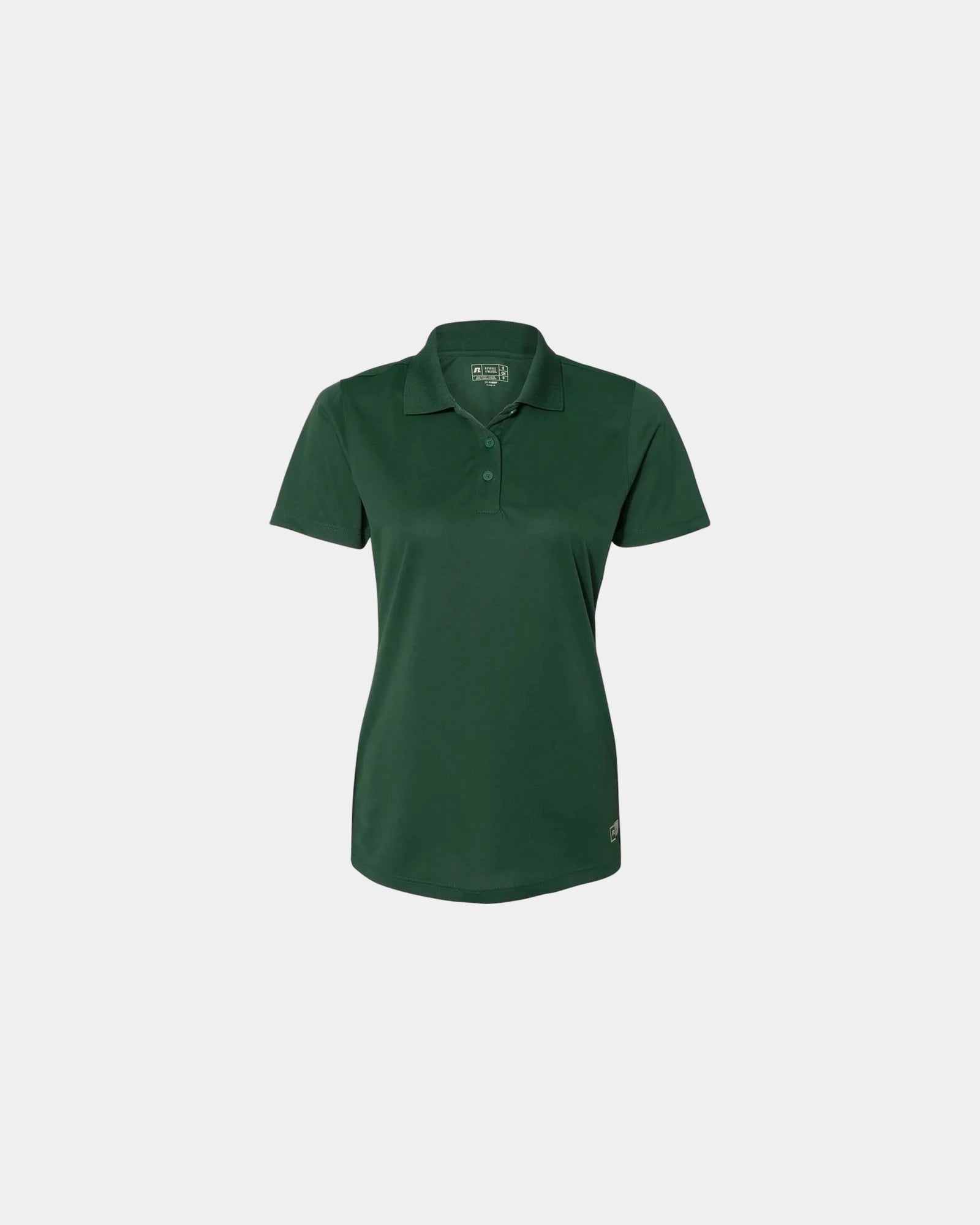 Custom women's polo Russell Athletic Essential - Dark Green