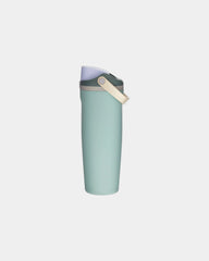 Promotional 30 oz stainless water bottle with handle - Eucalyptus Green