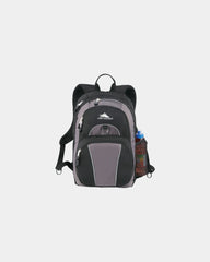 Custom polycanvas backpack with padded shoulder straps - Black (Bk)
