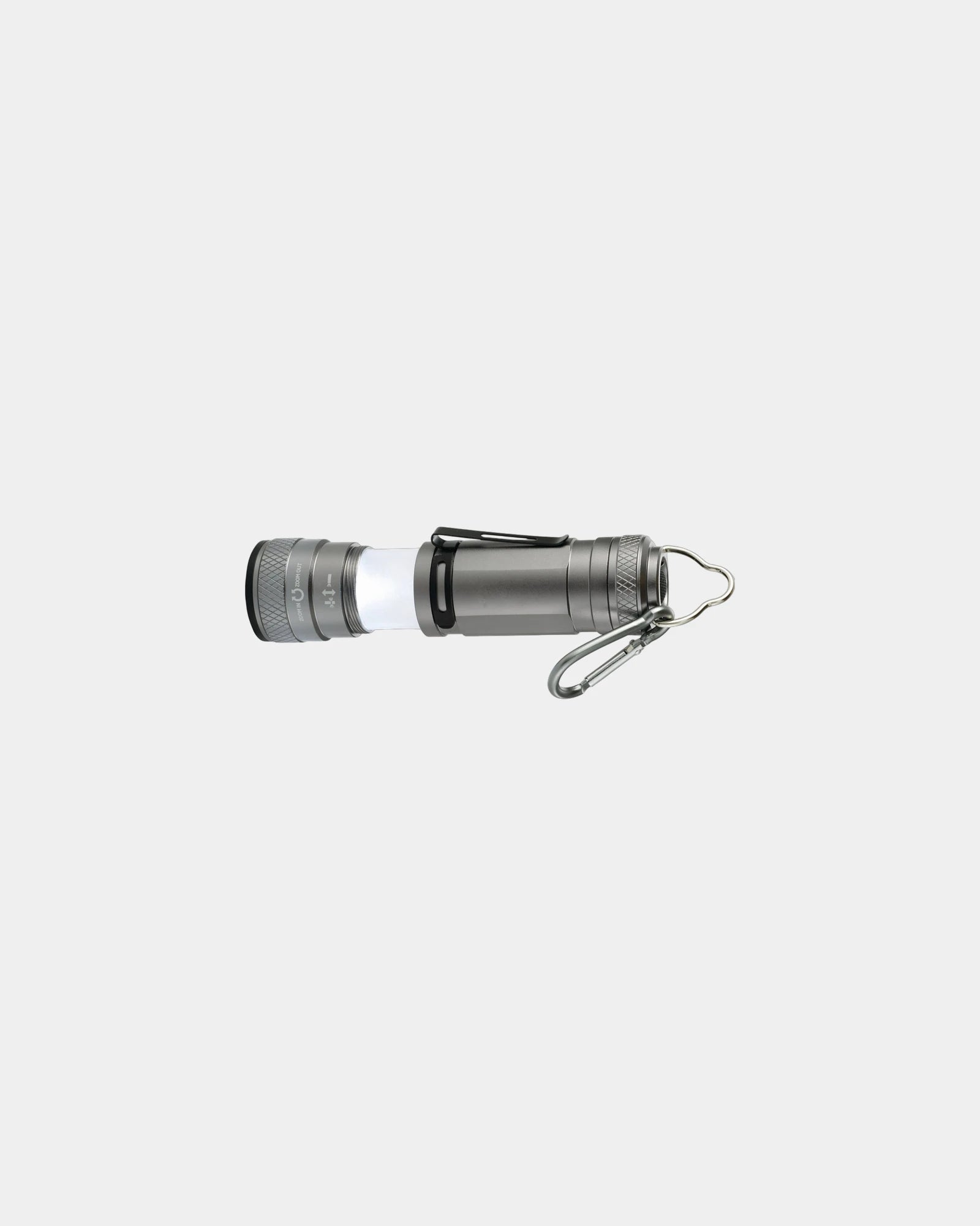 Custom aluminum CREE zoom flashlight with clip - Graphite (Ga)