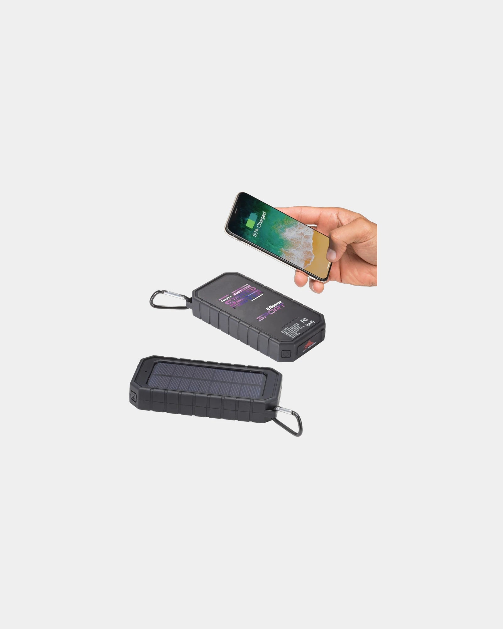 Custom solar 10,000 mAh wireless power bank IPX5 - 4