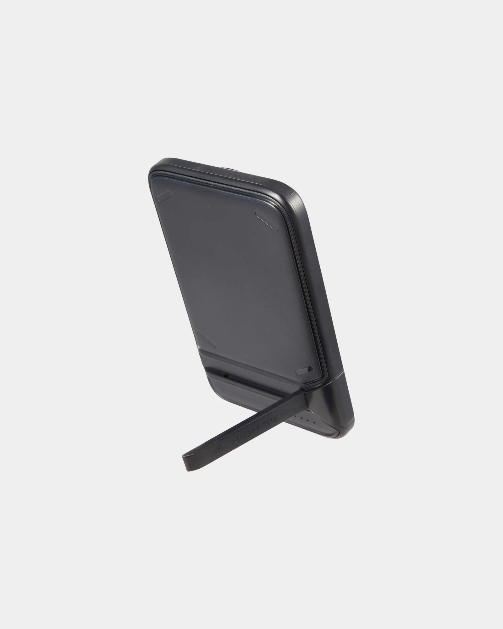 Custom 5,000 mAh magnetic wireless power bank kickstand - Black (Bk)
