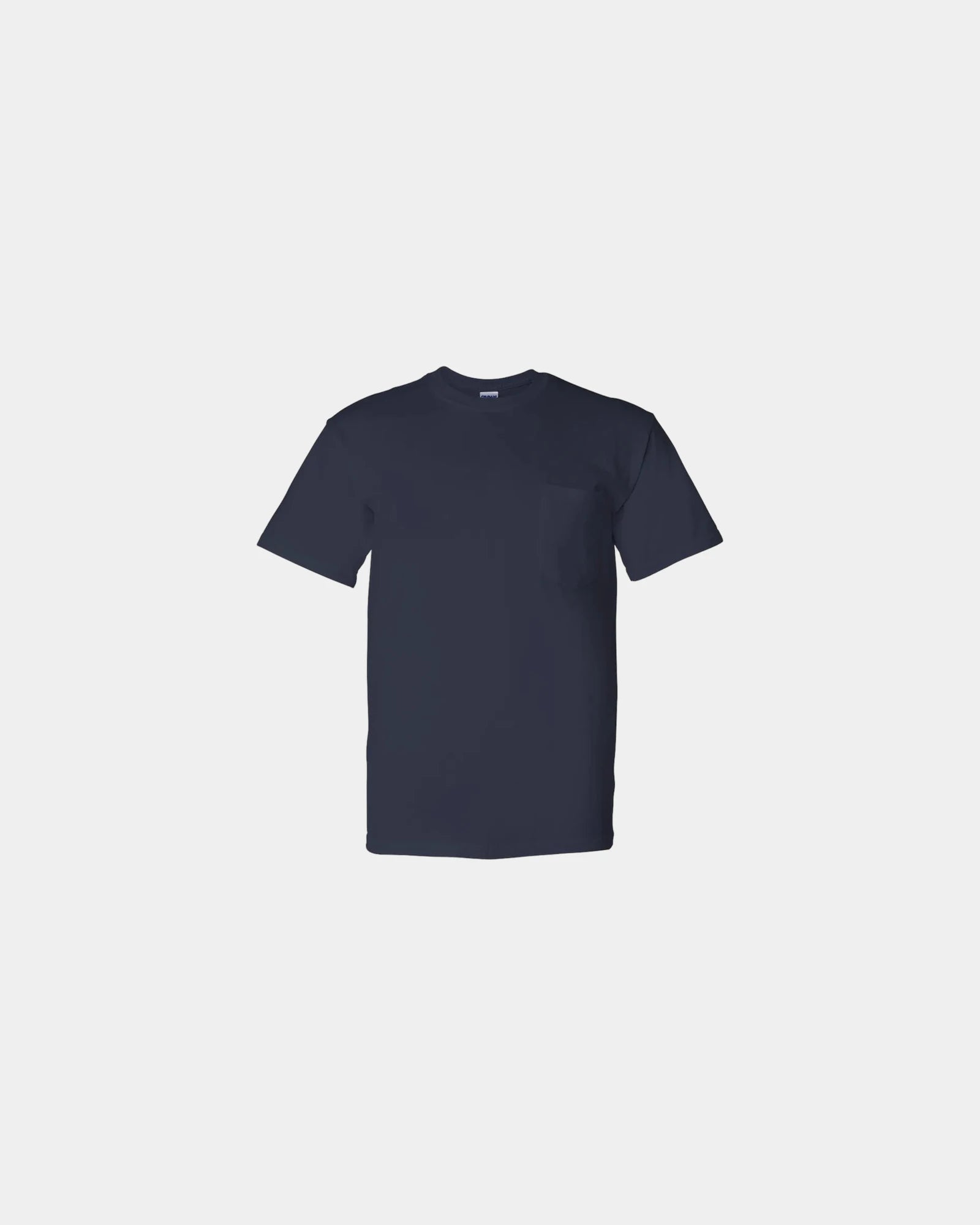 Custom DryBlend pocket t-shirt with rib collar - Navy
