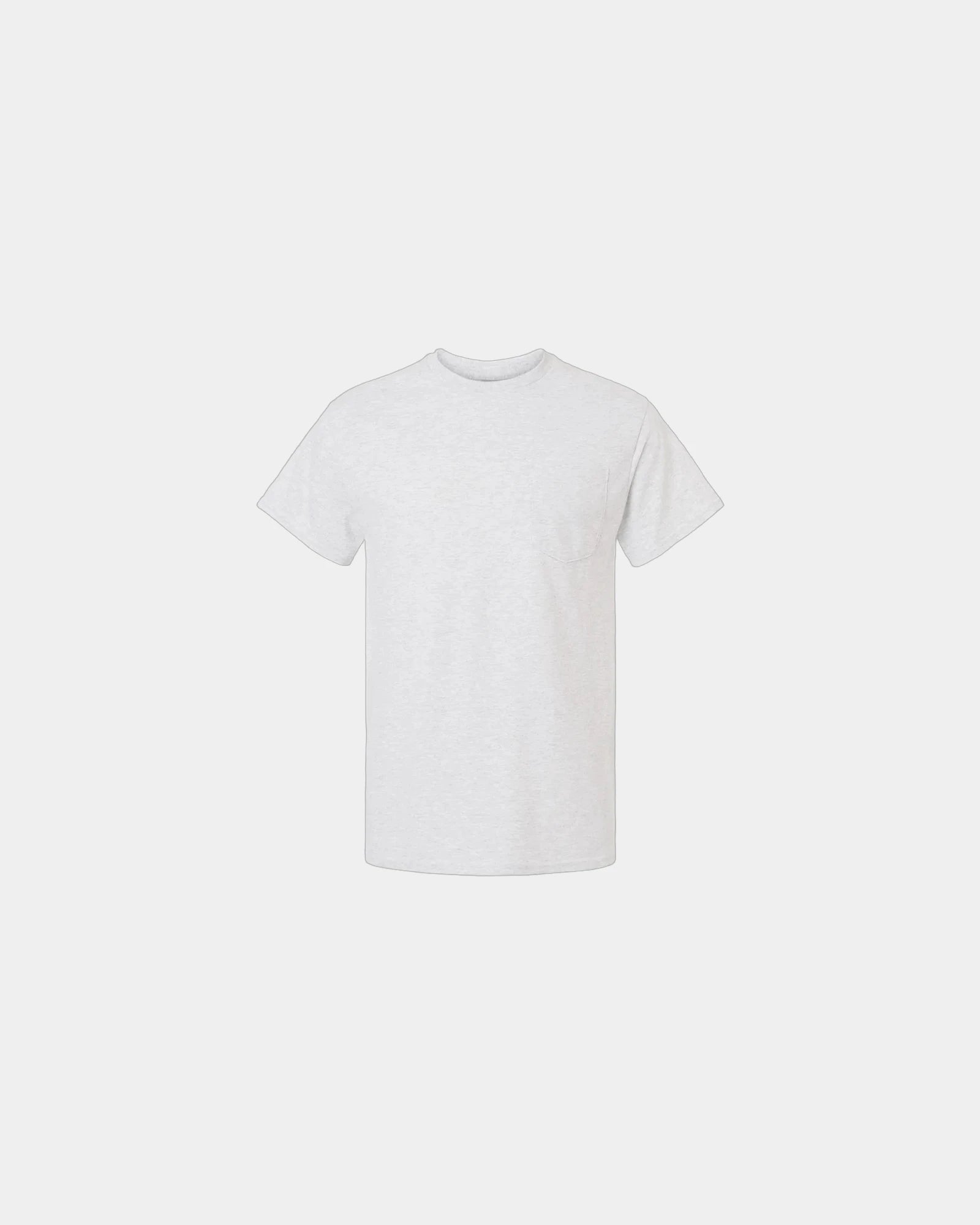 Custom DryBlend pocket t-shirt with rib collar - Ash
