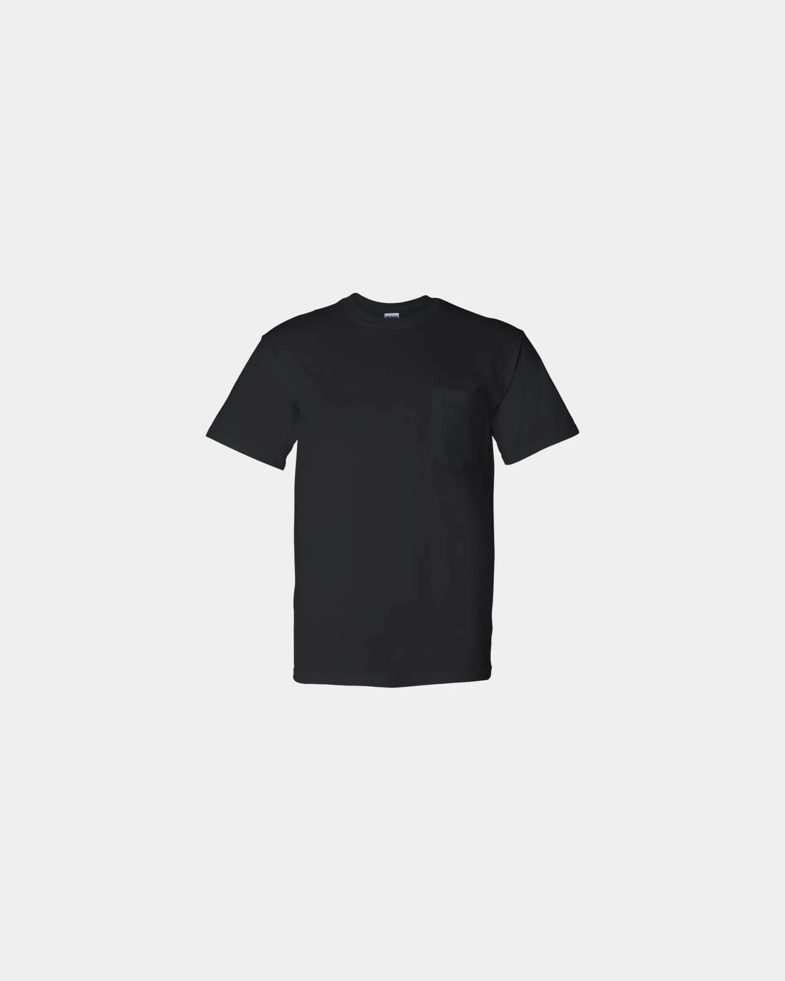 Custom DryBlend pocket t-shirt with rib collar - Black