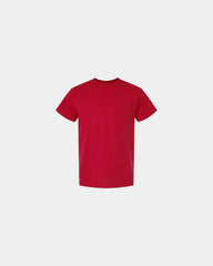 Custom DryBlend pocket t-shirt with rib collar - Red