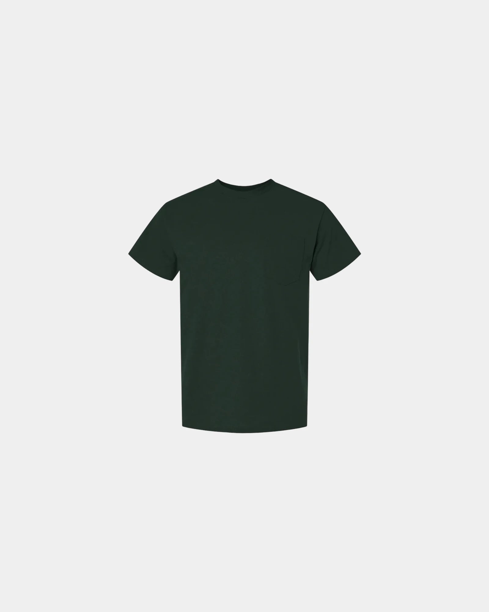 Custom DryBlend pocket t-shirt with rib collar - Forest Green