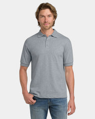 Custom moisture-wicking cotton blend polo shirt - Sport Grey