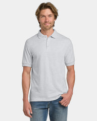 Custom moisture-wicking cotton blend polo shirt - Ash